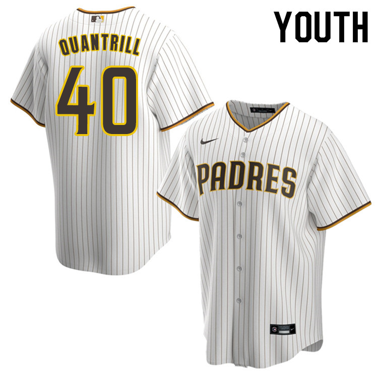 Nike Youth #40 Cal Quantrill San Diego Padres Baseball Jersey Sale-White